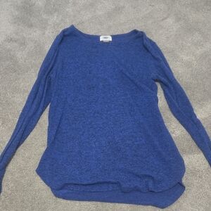 Old Navy Blue With Black Long Sleeve Shurt Size Small Like New Soft And Comfy